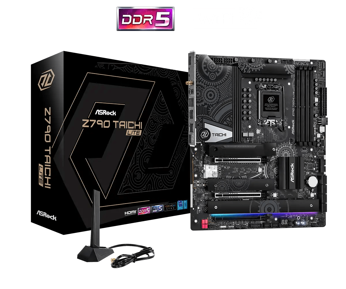 ASRock Z790 Taichi Lite LGA1700 Socket Intel Motherboard | 90 - MXBMF0 - A0UAYZ - Vektra Computers LLC ASRock Z790 Taichi Lite LGA1700 Socket Intel Motherboard | 90 - MXBMF0 - A0UAYZ - Vektra Computers LLC